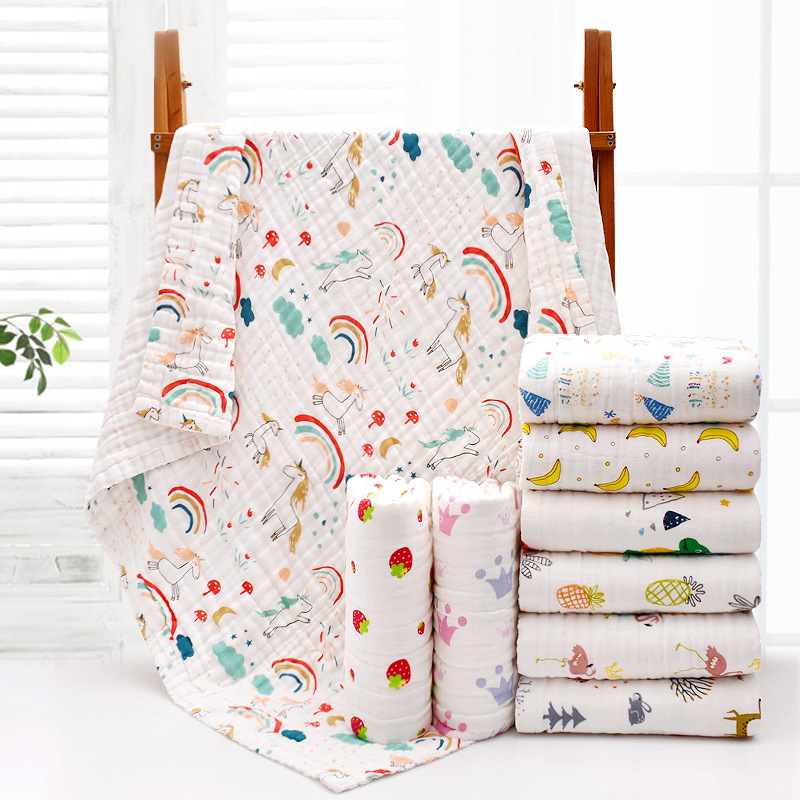 Baby Clothing Fabric - 4-lagige Gaze Säuglingswaschlappen Baby Badetuch Neugeborenen