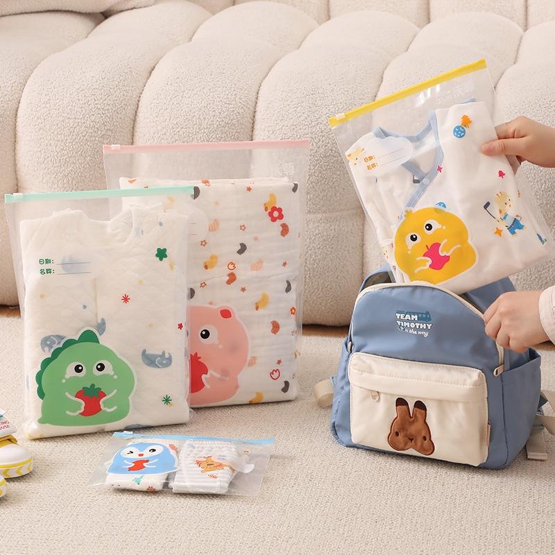 Baby Clothing Labels - 5 Stück Cartoon-Aufbewahrungsbeutel für Babykleidung mit