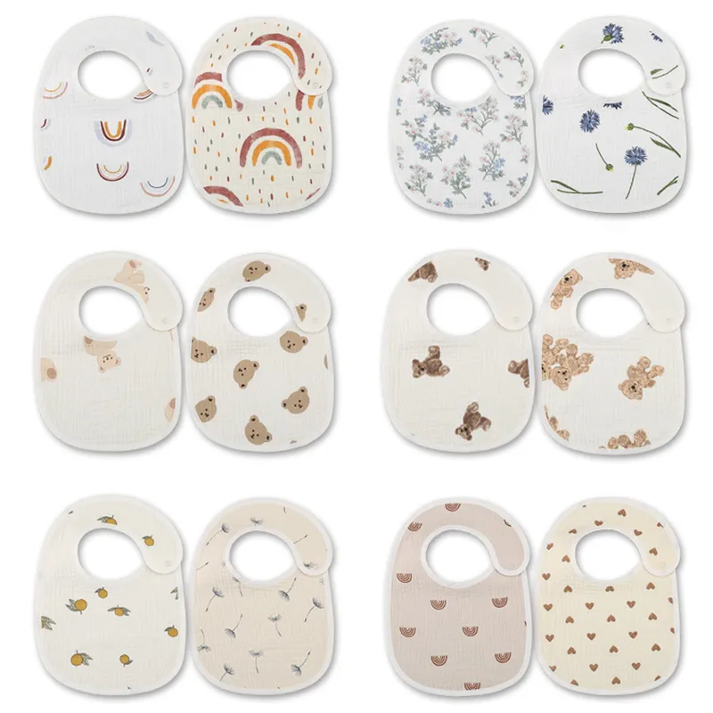 Baby Clothing Fabric - 2 teile/satz Wasserdichte Baby Lätzchen Baumwolle