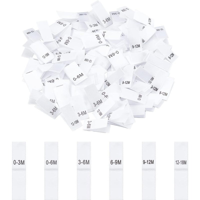 Baby Clothing Labels - 600 Stück Kleidung Monat Etiketten 6