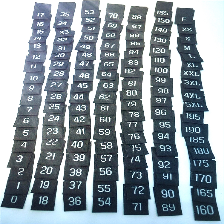Baby Clothing Labels - Größenetikett Digitales Nummernetikett Europäisches Kleidergrößenetikett 1