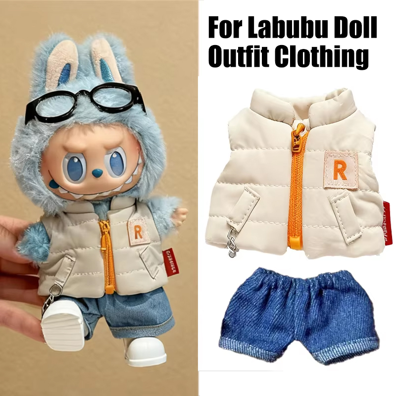 Baby Clothing Usa - Für 15 17 cm Labubu-Puppe, einfarbig,