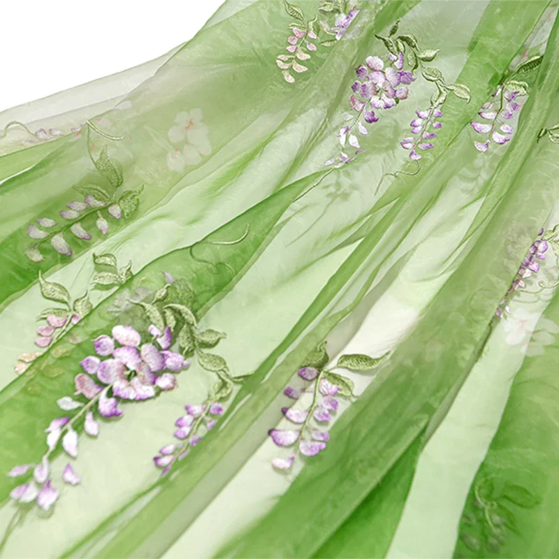 Baby Clothing Fabric - Glyzinien Stickerei Stoff DIY Hanfu alten