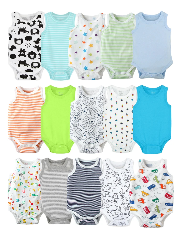Bamboo Bodysuit Baby - 3 stücke zufälliger Baby Sommer Dreieck