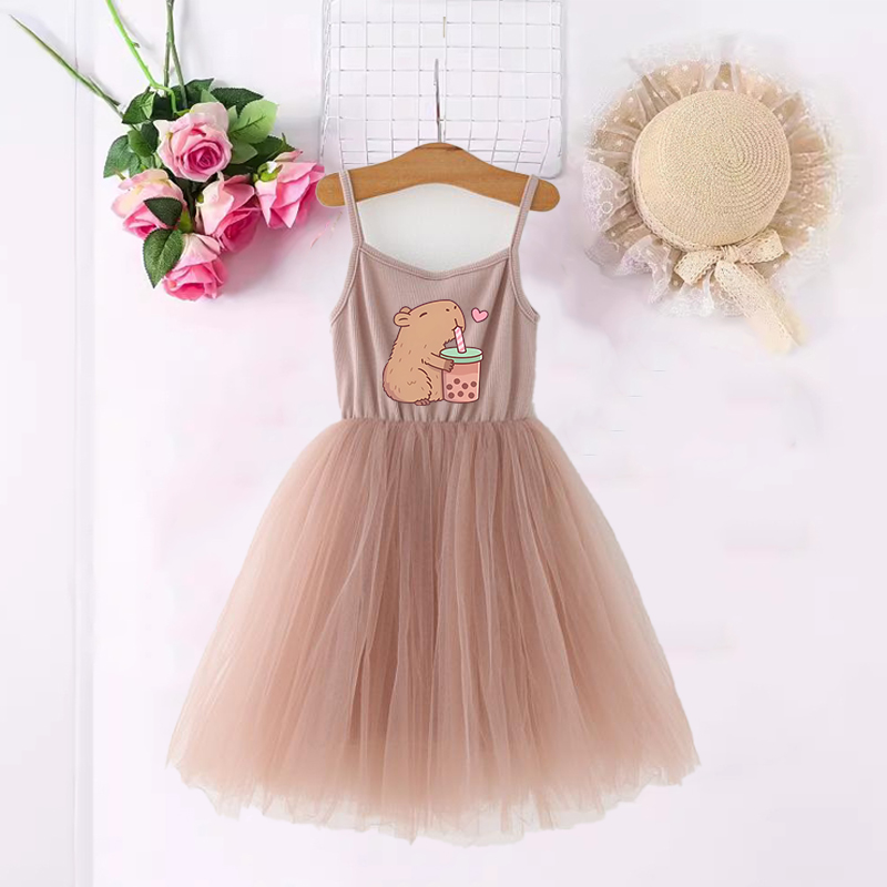 Baby Z Clothing - Capybara Mädchen Kleider Anime Gedruckt Nette