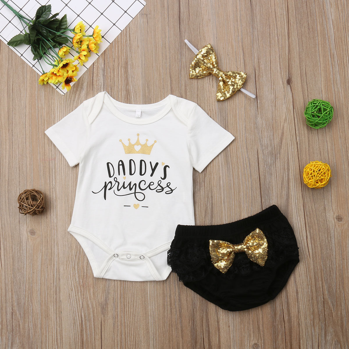 3PCS süße Neugeborene Baby Mäd – Baby Clothing Outlet Bewertung und Preis