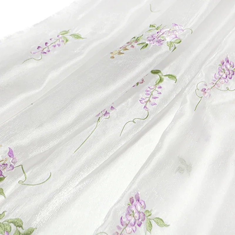 Glyzinien Stickerei Stoff DIY  – Baby Clothing Fabric Bewertung und Preis