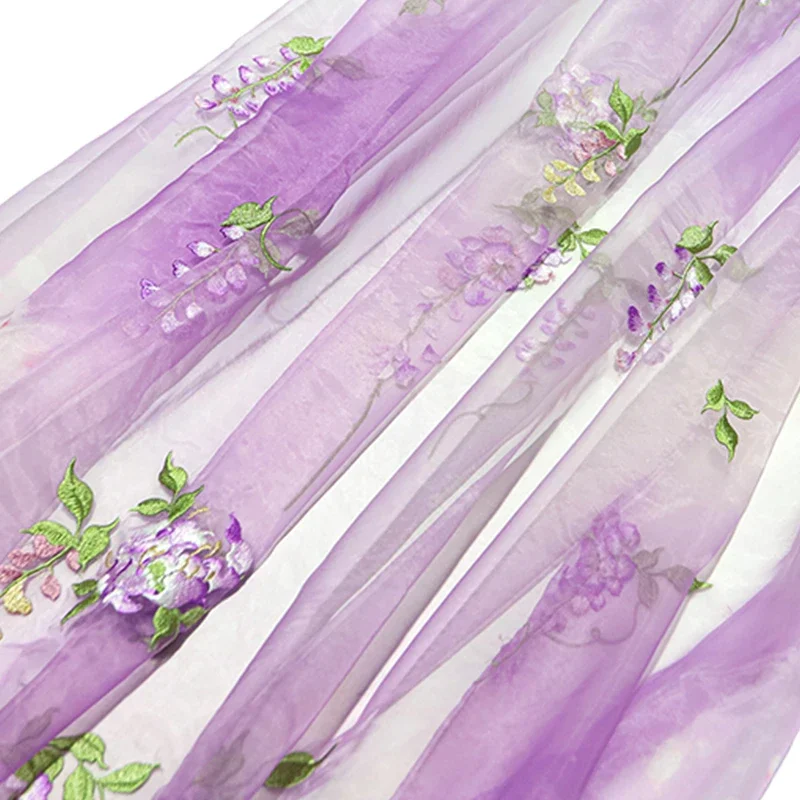 Glyzinien Stickerei Stoff DIY  – Baby Clothing Fabric Bewertung und Preis