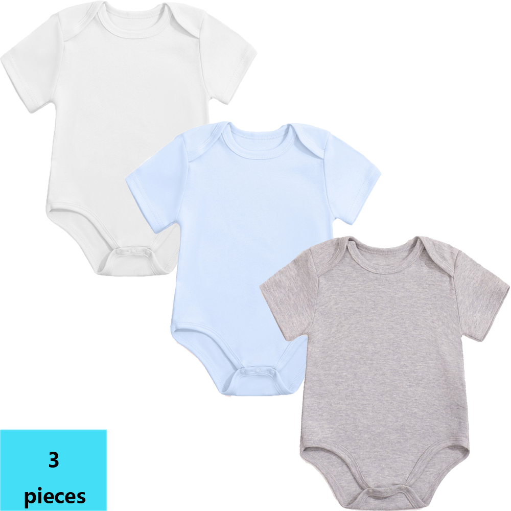 3 Stück 3M-24M Kurzarm-Baumwol – Bamboo Bodysuit Baby Bewertung und Preis
