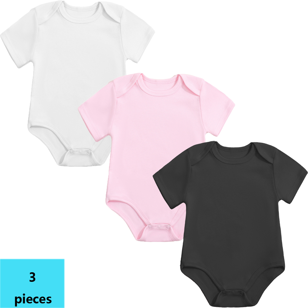 3 Stück 3M-24M Kurzarm-Baumwol – Bamboo Bodysuit Baby Bewertung und Preis